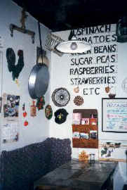 Kitchen nook in the garden room